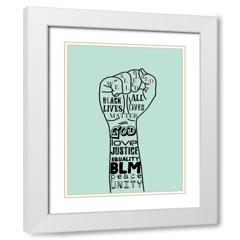 Black Lives Red White Modern Wood Framed Art Print with Double Matting by Phillip, Jamie