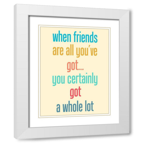 Friendship White Modern Wood Framed Art Print with Double Matting by Phillip, Jamie