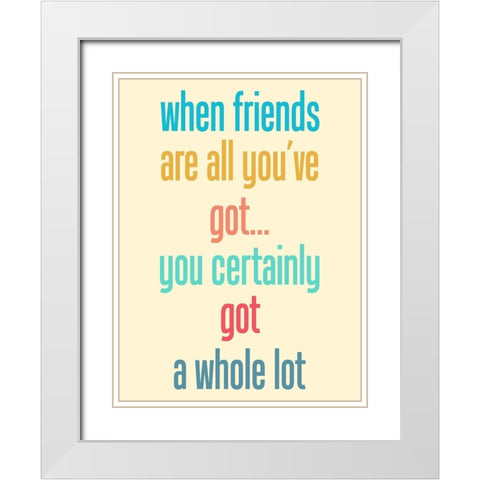 Friendship White Modern Wood Framed Art Print with Double Matting by Phillip, Jamie
