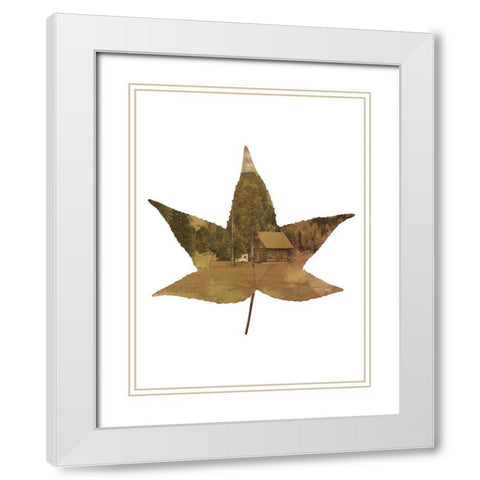 Cottage Leaf 2 White Modern Wood Framed Art Print with Double Matting by Phillip, Jamie