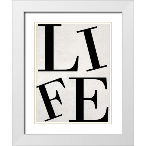 Life White Modern Wood Framed Art Print with Double Matting by Phillip, Jamie