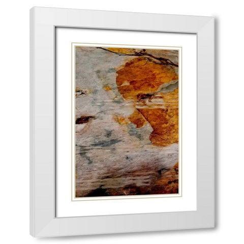 Earths Core Abstract White Modern Wood Framed Art Print with Double Matting by Phillip, Jamie