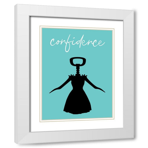Confidence White Modern Wood Framed Art Print with Double Matting by Phillip, Jamie