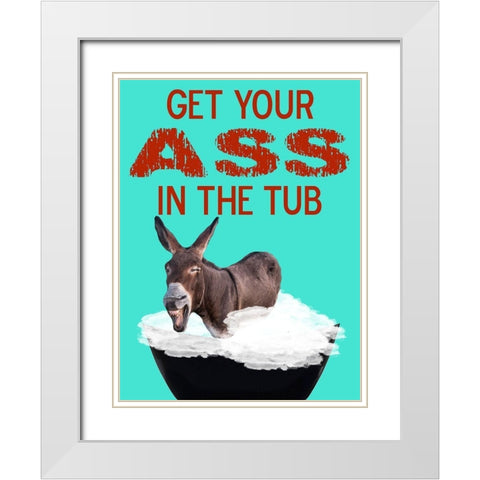 Bath Time White Modern Wood Framed Art Print with Double Matting by Phillip, Jamie