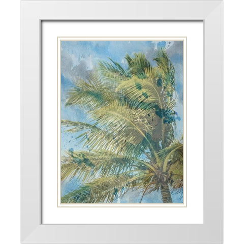 Palm  Tree White Modern Wood Framed Art Print with Double Matting by Phillip, Jamie