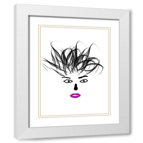 Hey Girl 2 White Modern Wood Framed Art Print with Double Matting by Phillip, Jamie