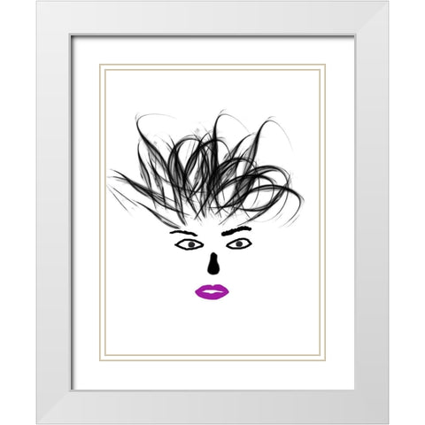 Hey Girl 2 White Modern Wood Framed Art Print with Double Matting by Phillip, Jamie