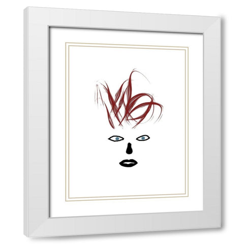 Hey Girl 3 White Modern Wood Framed Art Print with Double Matting by Phillip, Jamie