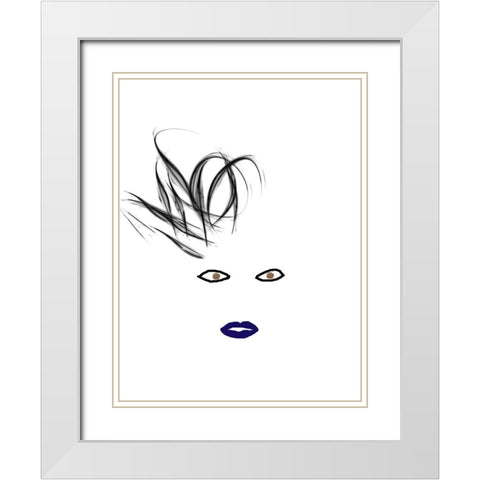 Hey Girl 5 White Modern Wood Framed Art Print with Double Matting by Phillip, Jamie