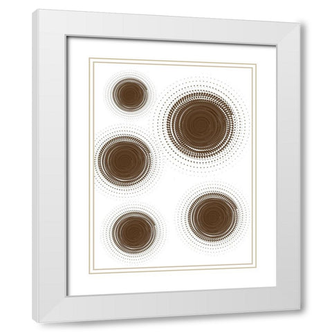 Circular Pattern 2 White Modern Wood Framed Art Print with Double Matting by Phillip, Jamie