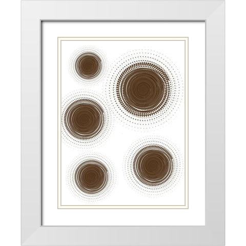 Circular Pattern 2 White Modern Wood Framed Art Print with Double Matting by Phillip, Jamie