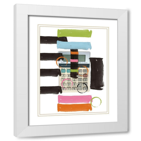 Add Up White Modern Wood Framed Art Print with Double Matting by Phillip, Jamie