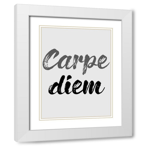 The Day White Modern Wood Framed Art Print with Double Matting by Phillip, Jamie