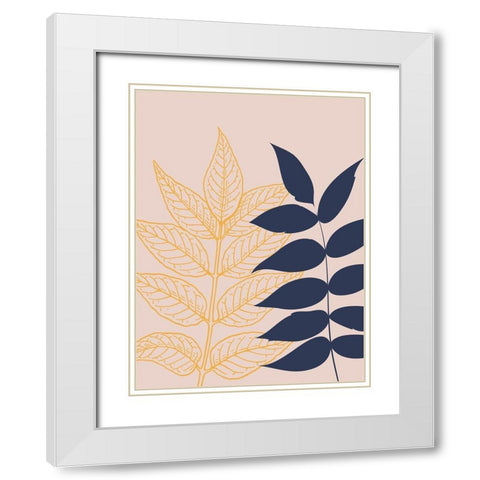 Botany White Modern Wood Framed Art Print with Double Matting by Phillip, Jamie