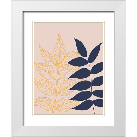 Botany White Modern Wood Framed Art Print with Double Matting by Phillip, Jamie