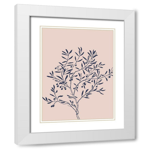Botany 2 White Modern Wood Framed Art Print with Double Matting by Phillip, Jamie