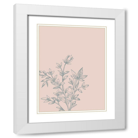 Botany 3 White Modern Wood Framed Art Print with Double Matting by Phillip, Jamie