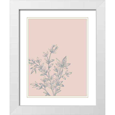 Botany 3 White Modern Wood Framed Art Print with Double Matting by Phillip, Jamie