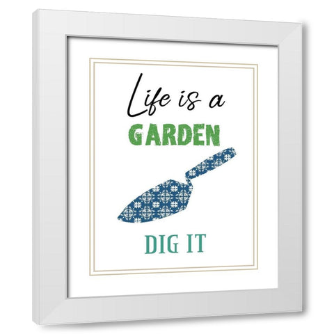 Garden White Modern Wood Framed Art Print with Double Matting by Phillip, Jamie