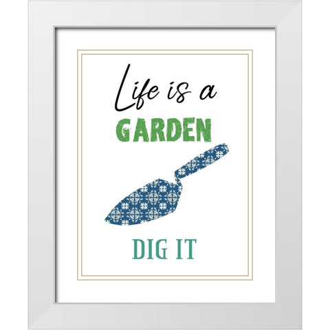Garden White Modern Wood Framed Art Print with Double Matting by Phillip, Jamie