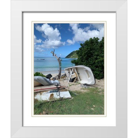 BVI 1  White Modern Wood Framed Art Print with Double Matting by Phillip, Jamie