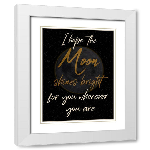 Moon Shine White Modern Wood Framed Art Print with Double Matting by Phillip, Jamie