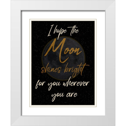 Moon Shine White Modern Wood Framed Art Print with Double Matting by Phillip, Jamie