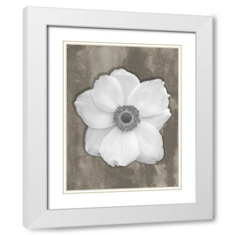 Pure White Flower White Modern Wood Framed Art Print with Double Matting by Phillip, Jamie