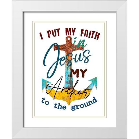 Anchor White Modern Wood Framed Art Print with Double Matting by Phillip, Jamie