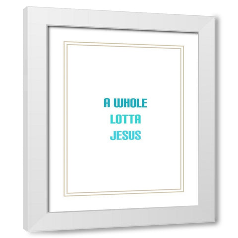 Bright Jesus White Modern Wood Framed Art Print with Double Matting by Phillip, Jamie