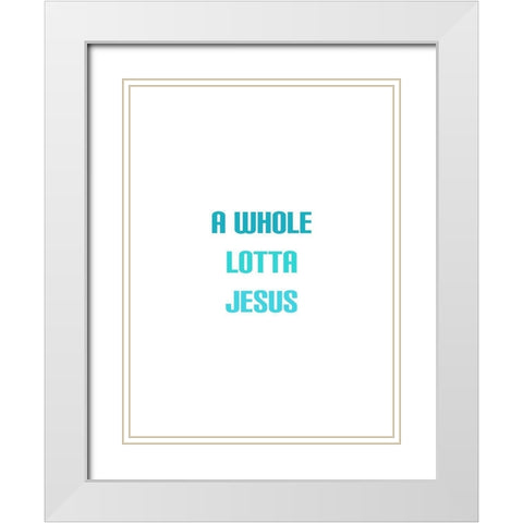 Bright Jesus White Modern Wood Framed Art Print with Double Matting by Phillip, Jamie