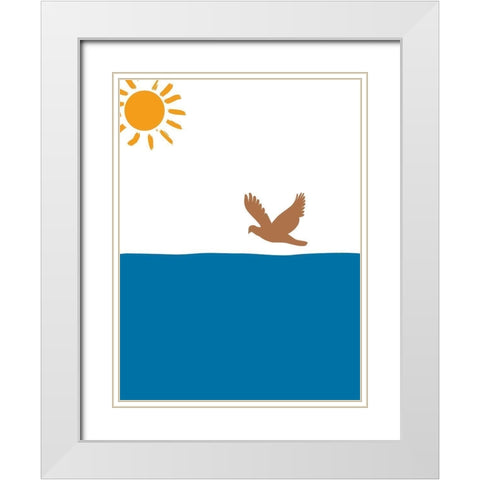 Oceans 2 White Modern Wood Framed Art Print with Double Matting by Phillip, Jamie