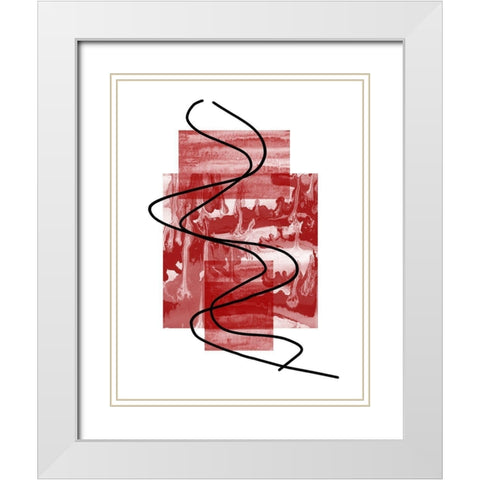 Radio Waves 2 White Modern Wood Framed Art Print with Double Matting by Phillip, Jamie