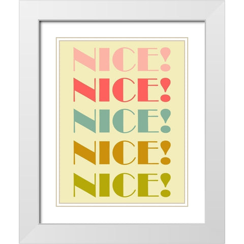 Nice! White Modern Wood Framed Art Print with Double Matting by Phillip, Jamie