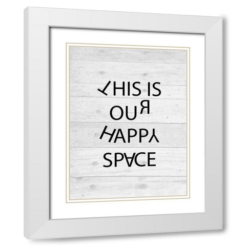 Happy Space White Modern Wood Framed Art Print with Double Matting by Phillip, Jamie