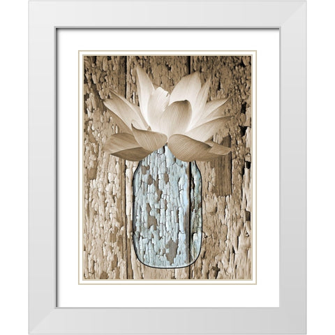 Potted Plant 2 White Modern Wood Framed Art Print with Double Matting by Phillip, Jamie
