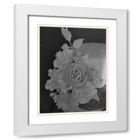 Flower White Modern Wood Framed Art Print with Double Matting by Phillip, Jamie