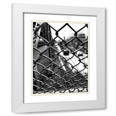 Rail Way White Modern Wood Framed Art Print with Double Matting by Phillip, Jamie