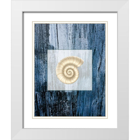 Sea Shell White Modern Wood Framed Art Print with Double Matting by Phillip, Jamie