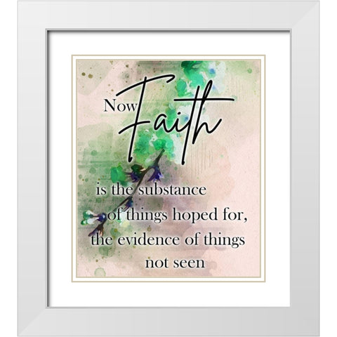 Biblical Faith White Modern Wood Framed Art Print with Double Matting by Phillip, Jamie
