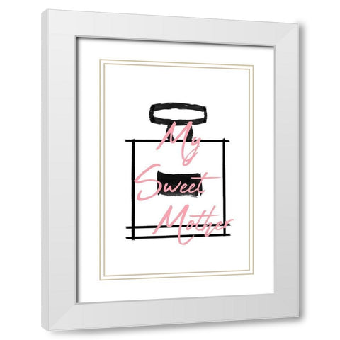 Perfume 1 White Modern Wood Framed Art Print with Double Matting by Phillip, Jamie