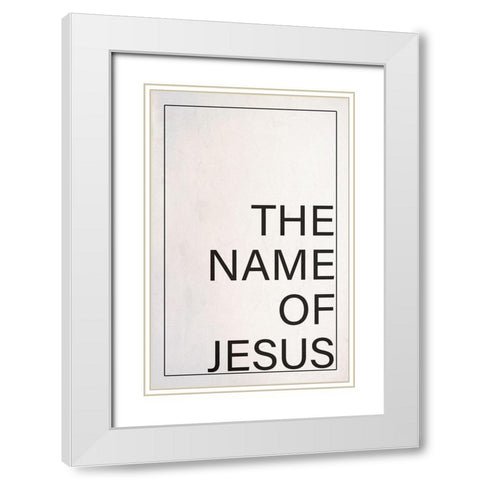 Jesus White Modern Wood Framed Art Print with Double Matting by Phillip, Jamie