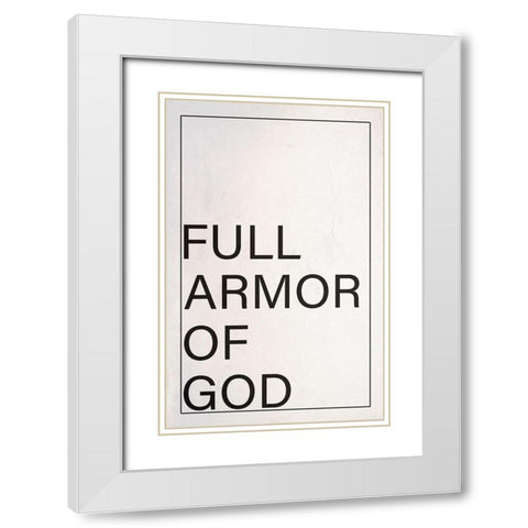 Armor White Modern Wood Framed Art Print with Double Matting by Phillip, Jamie