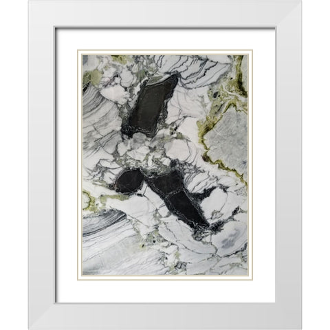 Marbled Abstract 1 White Modern Wood Framed Art Print with Double Matting by Phillip, Jamie