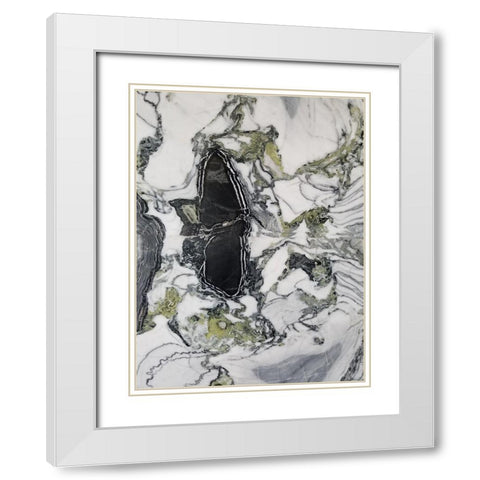 Marbled Abstract 2 White Modern Wood Framed Art Print with Double Matting by Phillip, Jamie