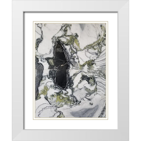 Marbled Abstract 2 White Modern Wood Framed Art Print with Double Matting by Phillip, Jamie