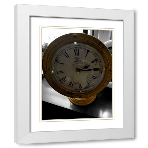Vintage Time 2 White Modern Wood Framed Art Print with Double Matting by Phillip, Jamie