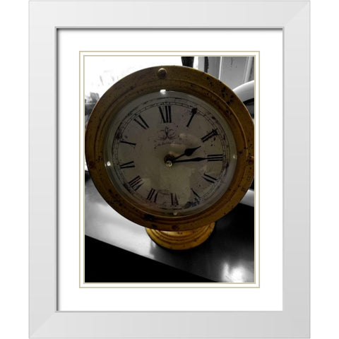 Vintage Time 2 White Modern Wood Framed Art Print with Double Matting by Phillip, Jamie