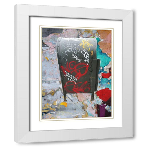 Graffiti 2 White Modern Wood Framed Art Print with Double Matting by Phillip, Jamie