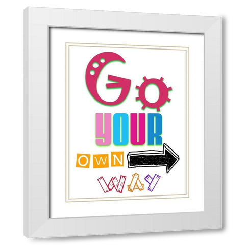 Your Own Waay White Modern Wood Framed Art Print with Double Matting by Phillip, Jamie